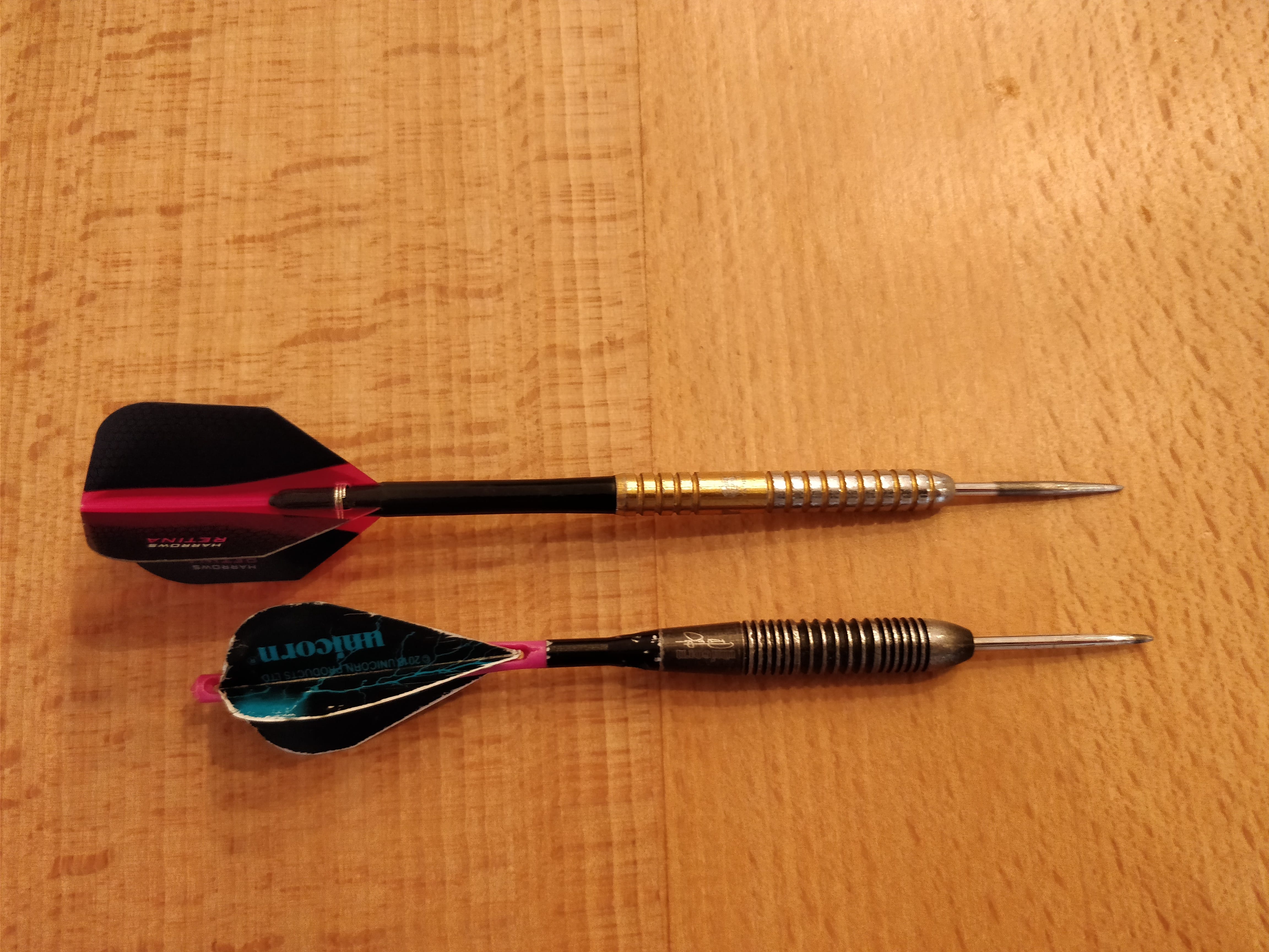 Dart Barrels in unterschiedlichen Formen