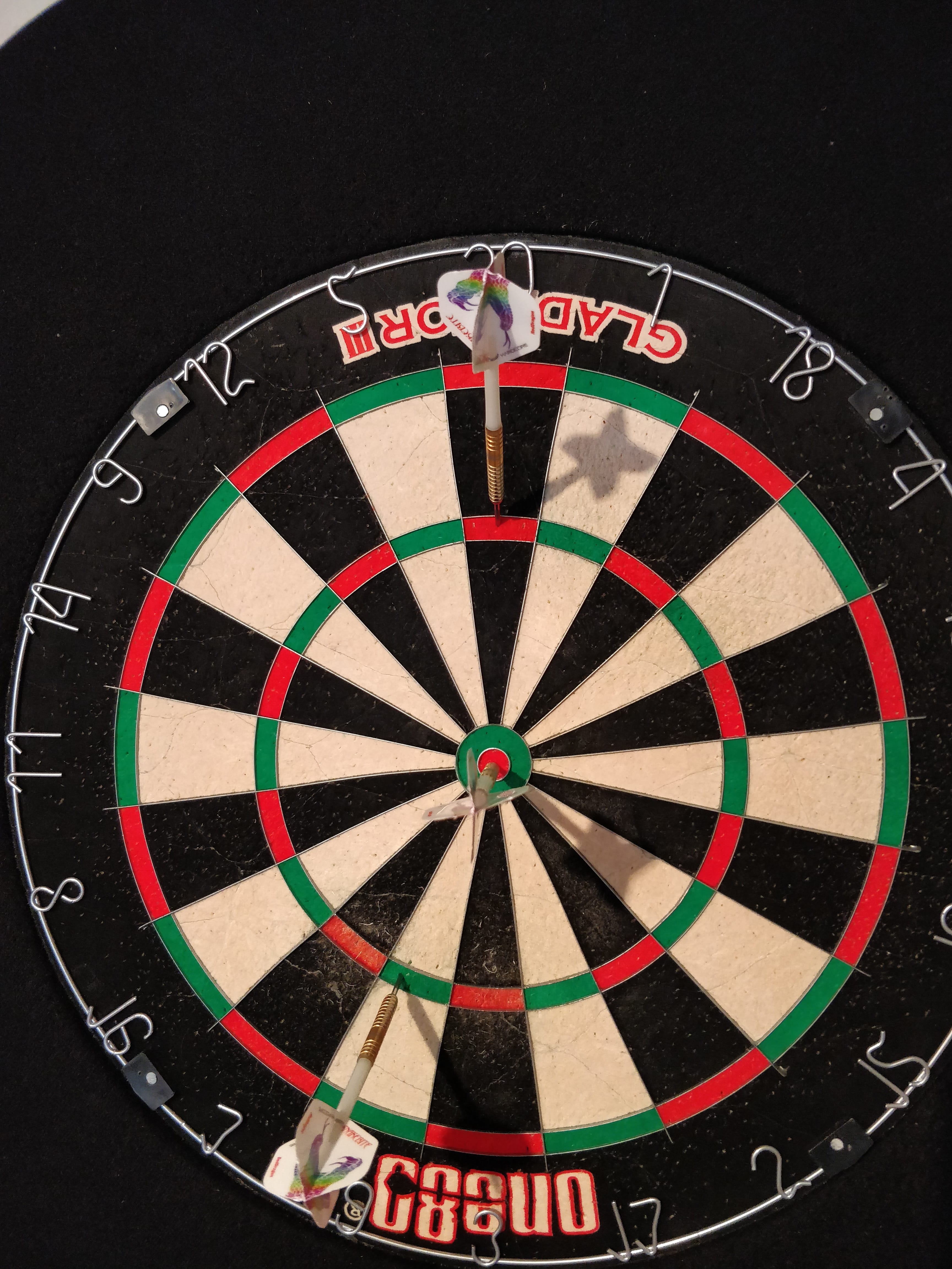 Dartboard mit Darts