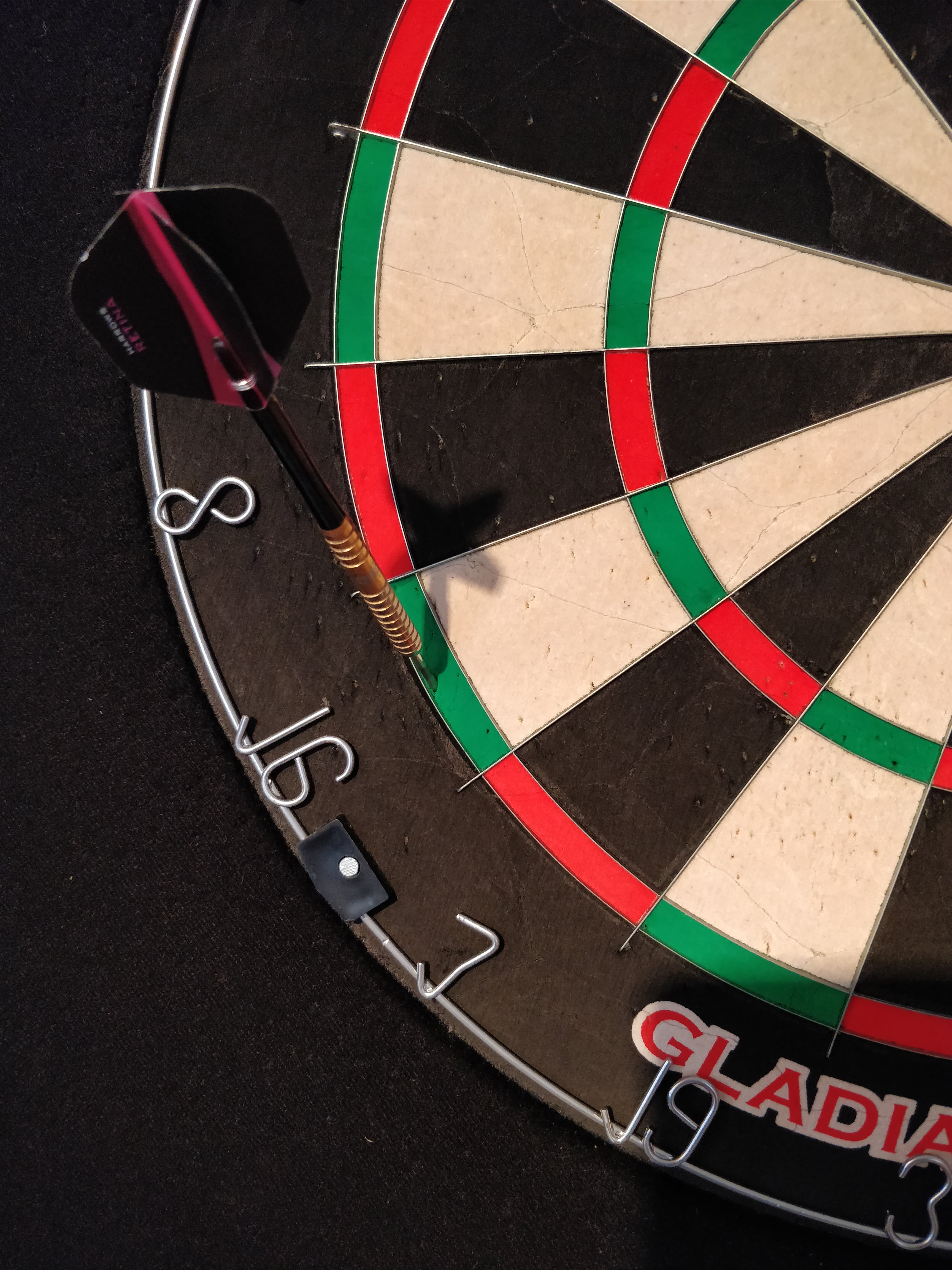 Treffer in Doppel 16 Dartboard